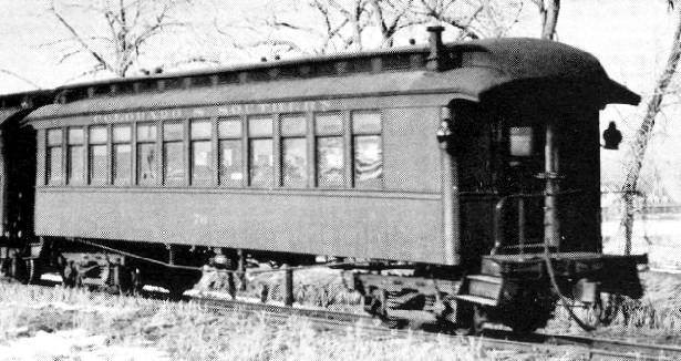 C&S coach #76 at Sheridan Junction 1937