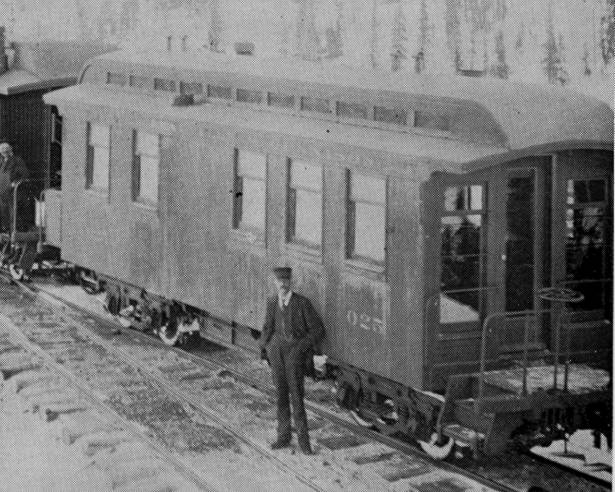 DL&G business car #025 at Atlantic siding, 1898