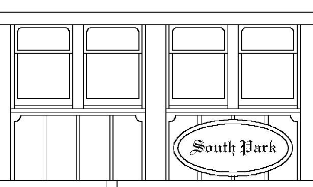 Illustration of paneling on sides of South Park