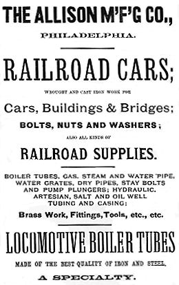 Allison ad from 1887
