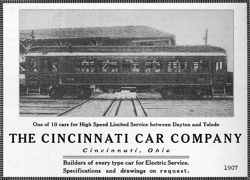 Cincinnati Car Co. 1907 Advertisement
