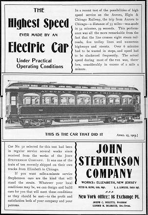 Stephenson "Speed" Advertisement