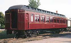 wooden passenger train