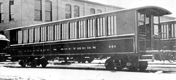 C&S observation car #141 at Denver ca. 1903