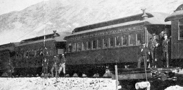 Two Bowers-Dure coaches at Atlantic, mid-1880s.