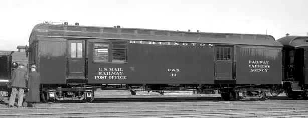 C&S baggage-RPO #13 at Denver, 1939