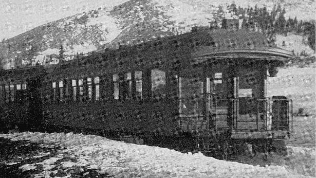 Left side of C&S Business Car #910 in its last year, 1929