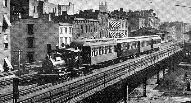 New York Elevated Railroad 6th Avenue line, 1886