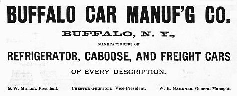 Buffalo Car Mfg. Co. advertisement