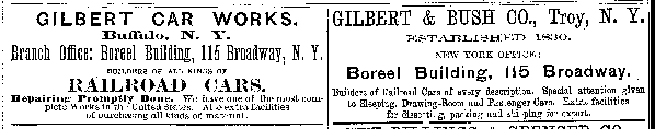 Gilbert & Bush 1879 Advertisement
