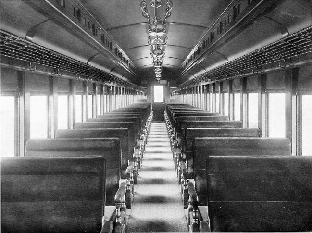 Interior of Norfolk & Western coach built by Hicks, 1907