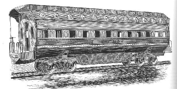 Engraving of Robbins' steel car model