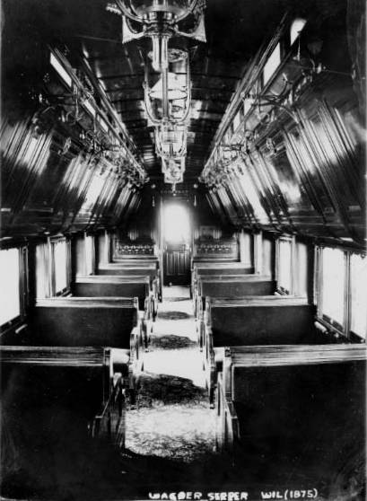 Interior of Wagner Palace car, 1875