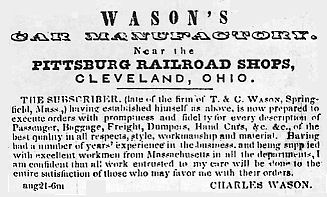 Chas. Wason 1851 Advertisement