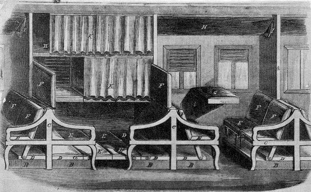 Interior of Woodruff sleeping car, 1858