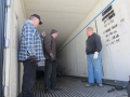 Volunteers unloading CNW 1385 parts at SPEC Machine. April 4, 2015. Photos by Fred & Kathy Vergenz.