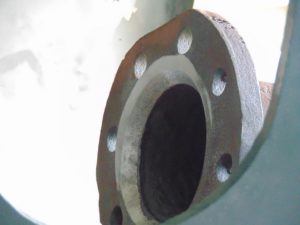 Superheater header input flange detail