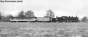 C&NW 1385 with train at Osborne's crossing in 1963.