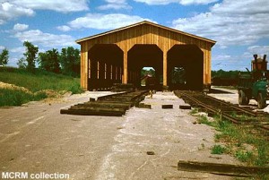 New coach shed, 1976; MCRM collection