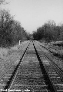Track work completed to correct damage from June 2000 flooding.