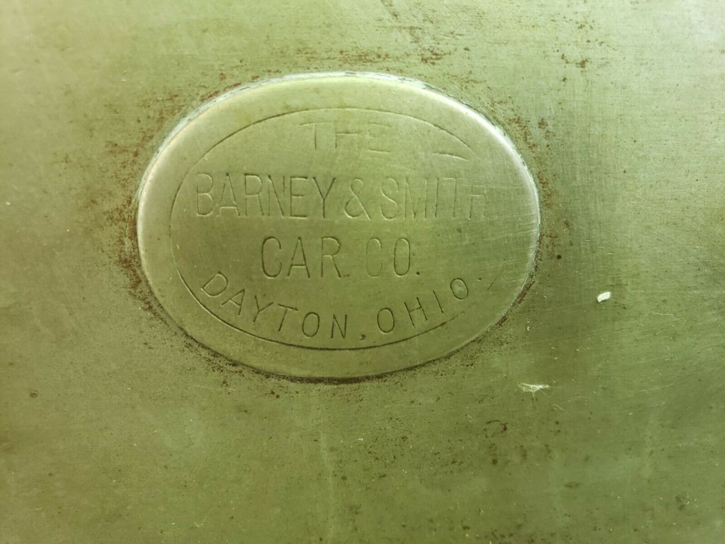 label inscribed "The Barney & Smith Car Co., Dayton, Ohio"