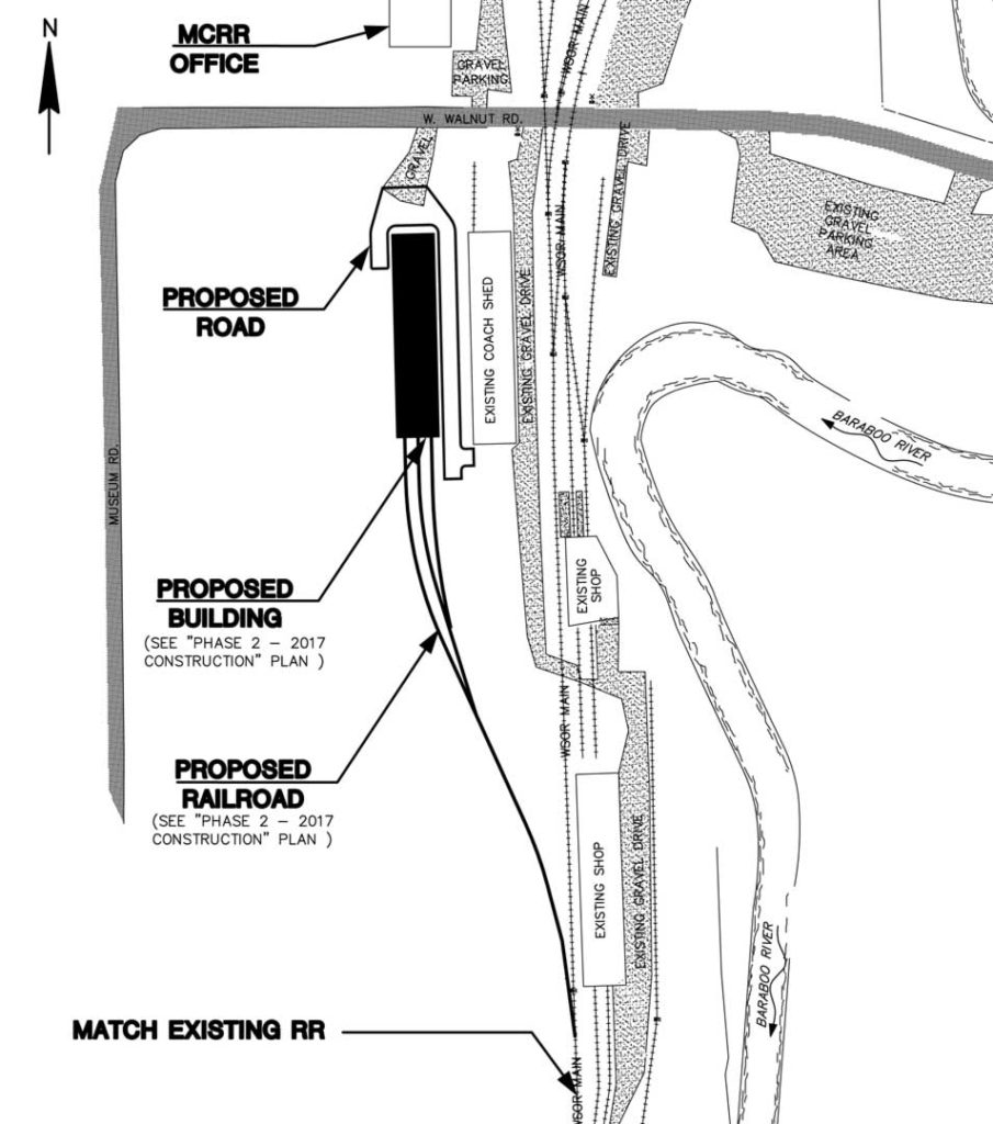 Proposed site plan for new display building.