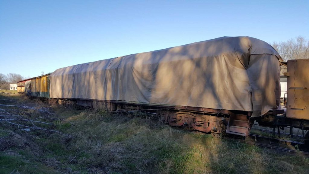 Tarped train car