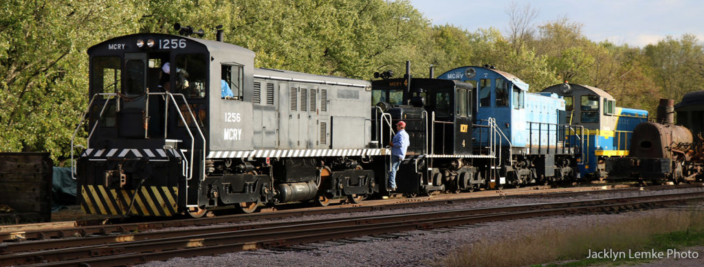 four diesel locomotives