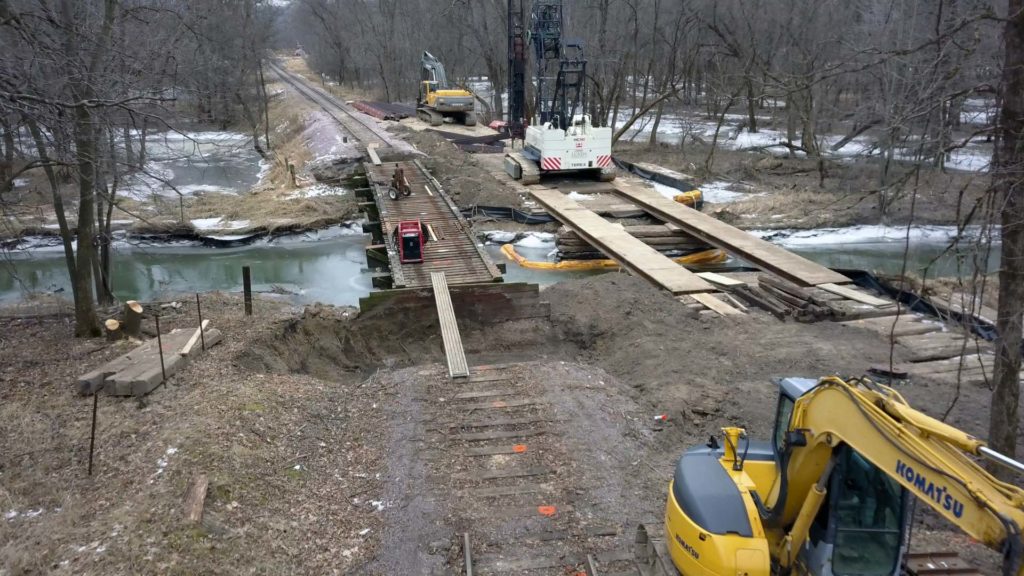 partially removed trestle