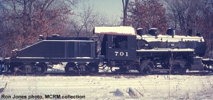 #701 at North Freedom, 1963. Montgomery Ward film. Ron Jones photo, MCRM collection.