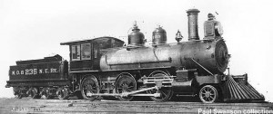 #9 as built as NO&NE #232 in 1884. Paul Swanson collection