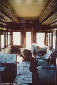 "Mt. Harvard" observation lounge, January 1973; Dick Goddard photo