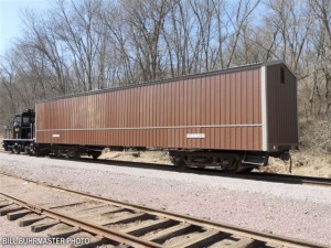 #1 in steel enclosure to protect it from the elements while awaiting restoration, April 26, 2013.