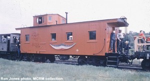 MILW caboose #01524 at opening day at Hillsboro, WI, May 26, 1962.  Ron Jones photo, MCRM collection.