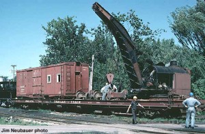 Iowa Central boxcar arrives at Mid-Continent; Sept. 1976; Jim Neubauer photo