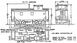 NP 24-foot caboose diagram