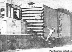 #4 switching at Pullman plant, 1950s. Photo from Pullman-Standard ad in Railway Age, 6-30-52, p. 20.  Paul Swanson collection