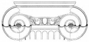 MLS&W #63 and Art Nouveau by Glenn Guerra, ©2001 MCRHS In previous articles about the Milwaukee Lake Shore & Western #63 we have discussed the influence of Edward Colonna and the Art Nouveau style on the car's interior. At the time #63 was built, Colonna was a young man and the Art Nouveau movement not much older. By 1888 the Art Nouveau movement was not well defined, despite its 30-year existence. The style had not been developed into the form we most think of it today, but it was here and the ideas were forming. Since the 17th century, architecture was heavily influenced by the classic architecture of Rome and Greece. In these early forms of revival styles, it was considered very important to adhere to the proportions and shape of the buildings of ancient Rome and Greece. These influences in America were evident in the popular Federal Style of architecture during the colonial period, and the Greek Revival that followed. After the Civil War there was a great explosion of design influences. These included Italianate, Queen Anne, French Château, Eastlake, Art Nouveau, and even the Craftsman Style. All saw some use in railroad cars of the period following the Civil War and WWI. MLS&W #63 is interesting in that it is an early example of the Art Nouveau influence. It is also interesting from the standpoint of the people involved with the design of the car. When #63 was built, young designer Edward Colonna worked for the Barney and Smith Car Company. He left Barney and Smith very soon after. After a short time in Canada he went on to Paris and became one of the central figures of the Art Nouveau movement of the 1890's. Despite his departure from the Barney and Smith Car Company, they did not abandon their use of the Art Nouveau style. The influence continued until the end of wood interiors in their cars. At Mid-Continent Museum, later examples of Art Nouveau influence upon car interiors can be seen in the Soo Line coach #957 built in 1907, and the Great Northern #3261, built one year prior in 1906. Some of the specific elements of #63's interior design are interesting when viewed in relation to the movement of the times. The capitals between the windows are a stylized version of the classical Ionic Capital. The proportions and shape of the Ionic Capital are very specific. The designer of MLS&W #63 softened the edges and added a small shape in the center that resembles a sprouting seed.