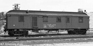 #306 as it appeared in work service as #W951, at Madison, WI en route to North Freedom, Spring 1965. Ray Buhrmaster photo